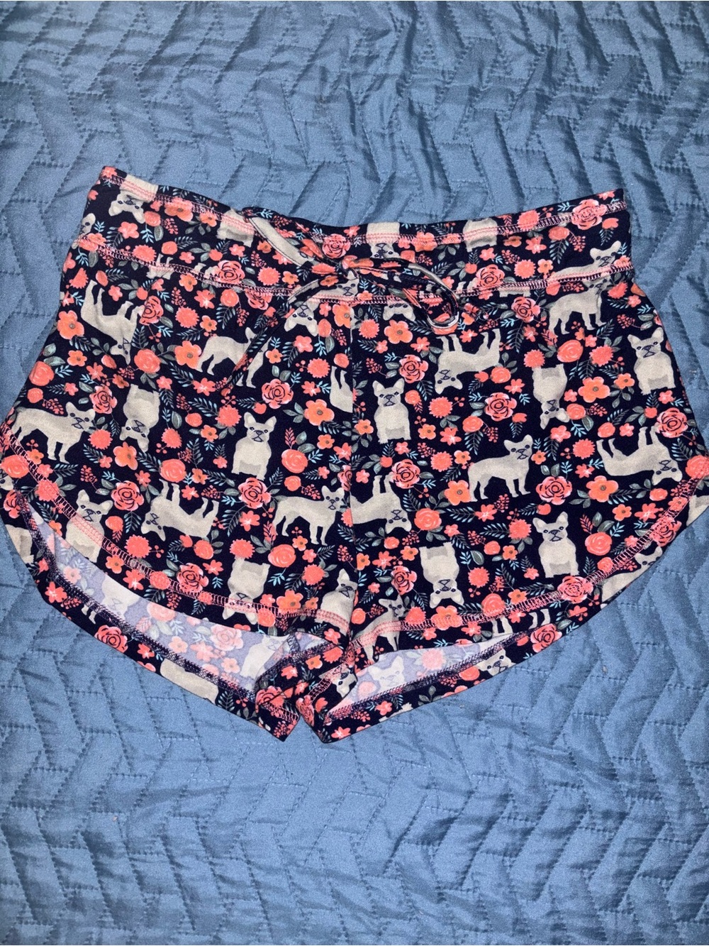 4/$20 Just Hit Snooze Floral Dog Print Lounge Shorts
